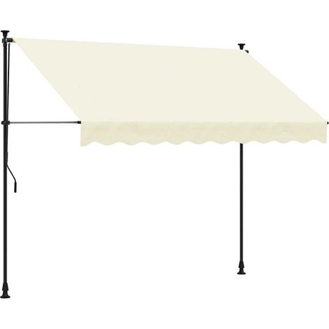 Maison Exclusive - Markise Einziehbar Creme 300x150 cm Stoff und