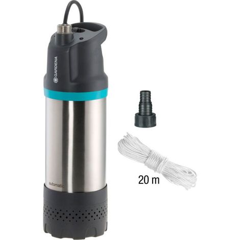 Gardena – Pompe immergée 177161 900W – Débit 5900 l/h – Hauteur de refoulement 35 m – Pour puits et citernes – Inox automatique