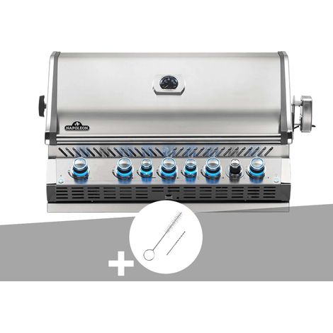 Barbecue gaz encastrable Prestige Pro 665 inox 5 brûleurs + Brosse brûleur - Napoléon