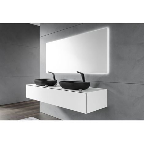 BERNSTEIN - Meuble sous-vasque salle de bain ARCTIC 1600 blanc Softtouch pour vasque à poser