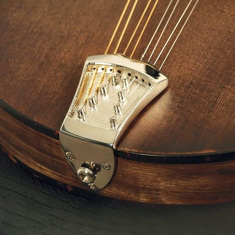 Mandoline à Chevalet Doré 8 Cordes avec Vis Triangle pour Instrument de Musique (1/5)