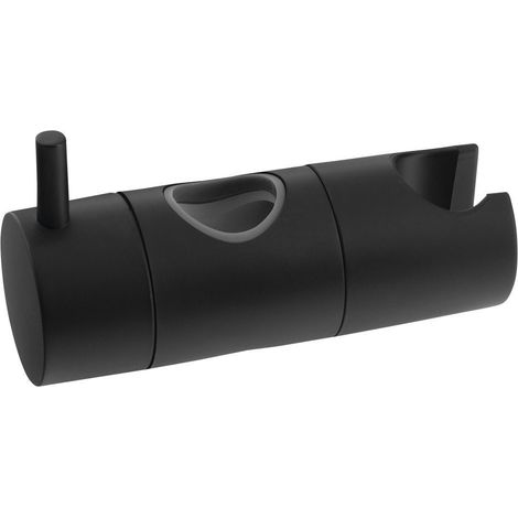 Curseur pour barre de douche 23mm, ABS/noir mat