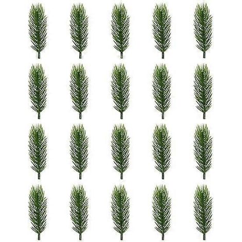 20 aiguilles de pin artificielles réalistes, sans arrosage, pour compositions florales DIY, décoration de mariage et de fête.12 cm (1/5)