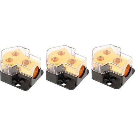 Bloc de distribution d'alimentation pour amplificateur audio de voiture, répartiteur 2 voies, entrée 0/2/4 AWG, sortie 4/6/8 AWG, distribution de masse (1/5)
