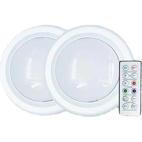 2 Pezzi Mini Lampade LED RGB Dimmerabili con Telecomando 4 Modalità 6lm 0.5W (1/2)