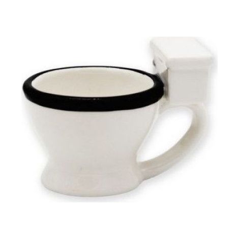 Shooter Toilette - Céramique Blanche - 4 Cl - Pour Apéritif Fun - Lot de 2 (1/4)