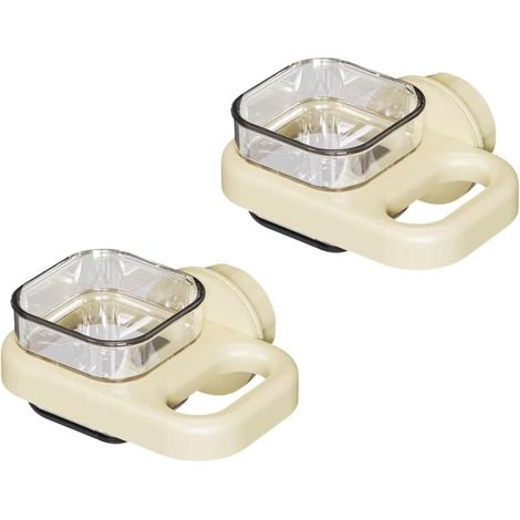 Mangiatoia per uccelli, set di 2 abbeveratoi in plastica per pappagalli, conuri, parrocchetti e calopsitte (bianco) (1/3)