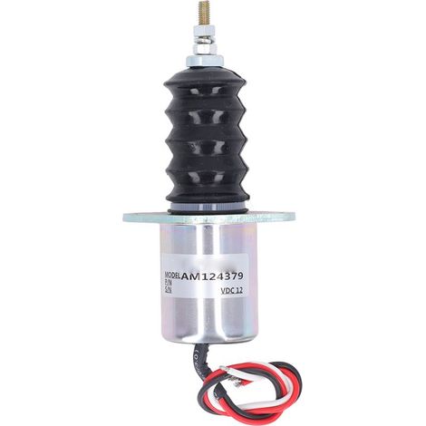 Électrovanne d'arrêt en acier inoxydable AM124379, arrêt du moteur pour John Deere F915 F925 425 445 755 856 (1/5)