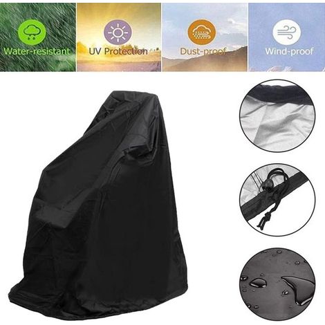 Housse de protection universelle pour fauteuil roulant,Housse de fauteuil roulant premium,130 x 115 x 75 cm,Housse imperméable,Noir (1/4)