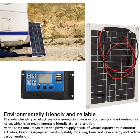 Kit de Panneaux Solaires 15W DC 12/24V avec Régulateur 50A IP67 pour Camping-Car et Applications Outdoor (1/5)