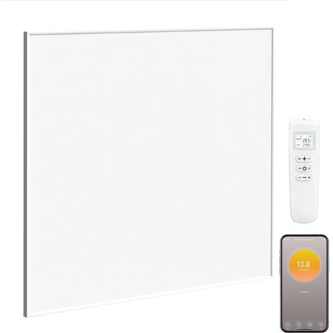 Smart Ir Radiator HOMCOM 400W Smart Electric Heater, Wall Far Infrared Panel Radiator, White