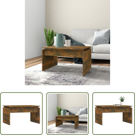 Holzwerkstoff Couchtisch -  Couchtisch Räuchereiche 68x50x38 cm Holzwerkstoff (1/5)