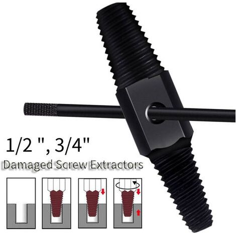 Extracteur De Vis - Double Tête Pour Boulons Endommagés - Outil Pour Tuyauterie Et Drainage - Kit De 1 Pièce