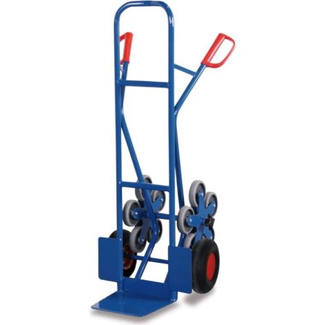 VARIOfit Treppenkarre mit 2 fünfarmigen Radsternen und Luftbereifung Schaufel 300 x 285 mm (1/3)