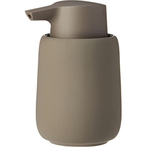 Blomus Sono Dispenser di Sapone, Ceramica Plastica Silicone, Satellite, H 14 cm, T 9,5 cm, Ø 8,5, V 0,25 l (1/4)