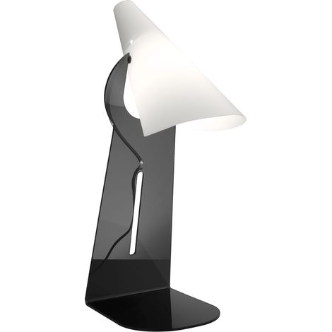 Lampada Da Scrivania Moderna Calle Polilux ® Fumè Materie Plastiche 1 Luce E14