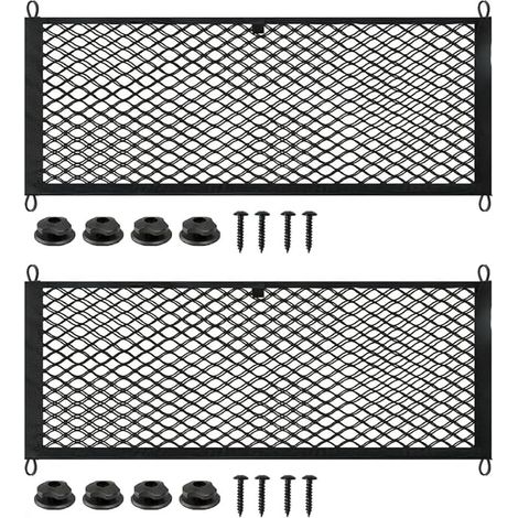 2 sacs de rangement pour coffre avec cadre en plastique, filets de rangement élastiques pour camping-cars, filet en maille pour siège arrière de voiture pour caravane, camping-car, bateau (1/4)