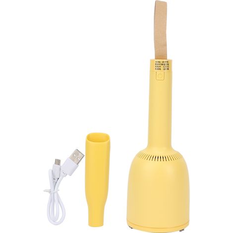 Mini-Akku-Tischstaubsauger, tragbarer Staubsauger für Tastaturen und Krümel, Gelb (1/5)