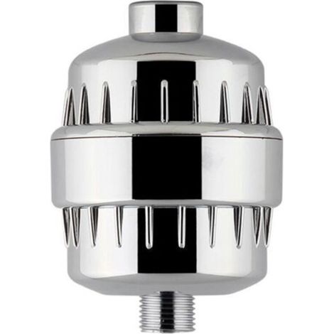 Filtre à Douche Purifie et Adoucit l'Eau - Anti Calcaire - Cartouche de filtre remplaçable à 15 étapes avec Vitamine C - Parfait pour Améliorer Purifier le Corps Hydrater la Peau les Cheveux