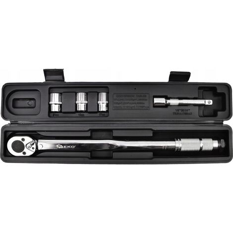 Llave dinamométrica de 1/2" 28-210Nm + vasos y extensión (10) (1/3)