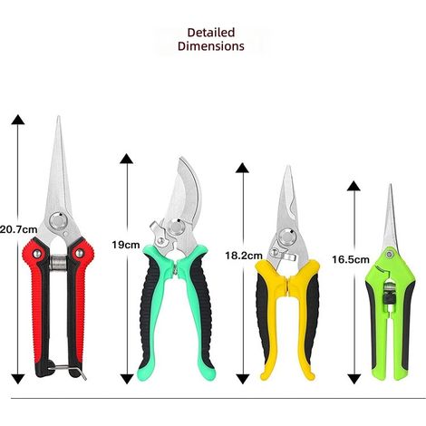 Ensemble outils jardinage de sécateurs et ciseaux à fruits, polyvalents pour une utilisation (1/5)