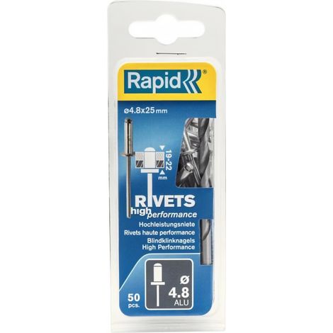 Rivets Rapid 5000392 4 8x25 mm 50 unités (1/3)