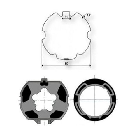 Adattamenti motore Somfy - Asse ZF Ø60mm 9420339 - per Motore Ø60mm