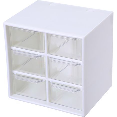 Boîte De Rangement Avec Tiroirs Amovibles - 5 Tiroirs Transparent En Plastique - Pour Bureau Atelier Ou Bijoux - 1 Pièce (1/5)