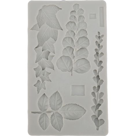 Multifunktionale Silikon-Blattform, antihaftbeschichtet, leicht zu entformen, für Dekorationen, Kuchen und Pralinen (1/5)