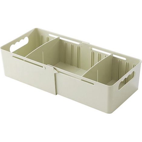 Boîte De Rangement Extensible - Organisateur De Tiroir Réglable - Pour Placard Et Dressing - Couleur Bleue (1/2)