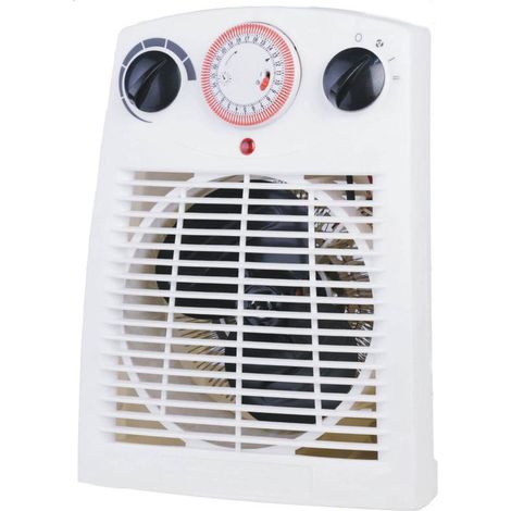 STUFA ELETTRICA 2000W TERMOVENTILATORE BAGNO CON TIMER stufetta caldobagno