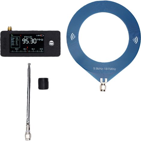 Tragbares Radio mit 1,9-Zoll-Farbdisplay, AM/FM-LSB-USB-DSP-Empfänger, Rahmen- und Teleskopantenne, schwarz (1/5)