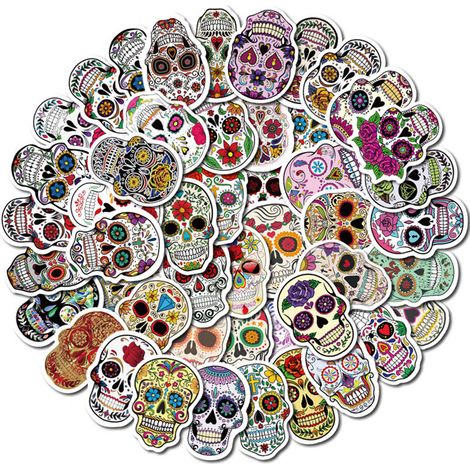 Lot de 50 autocollants décoratifs en PVC multicolore résistant à l'usure pour voiture, valise, ordinateur portable, style graffiti, 5 à 8 cm (1/5)