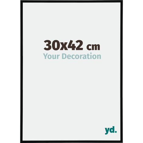 yd. - Cadre photo 30x42 - Noir Brillant - Plastique - Annecy