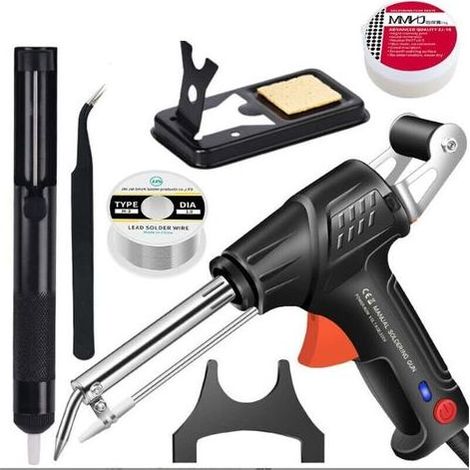 Outils de soudage laser industriels à chauffage interne, fer à souder multifonction, pistolet à souder, machine de soudage laser portable (noir, chauffage interne 6 pièces) (1/5)