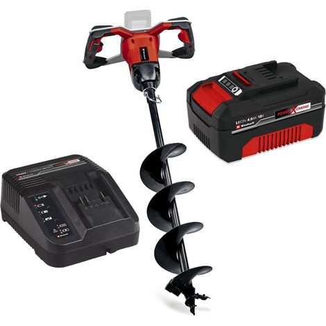 Einhell 18v Cordless Earth Auger Power X-Change + Drill + 4AH Charging Kit (1/5)