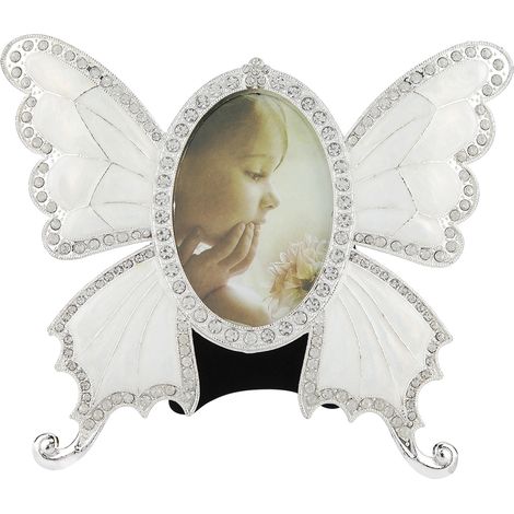 Cadre Photo - 15 x 12,5 cm - Alliage Zinc Doré - Perles et Strass - Support Triangulaire Stable - Décoration Mariage Maison - 1 Pièce (1/5)