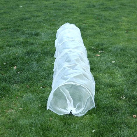 Tunnel filet d'ombrage pour plantes en polyéthylène, anti-insectes et anti-oiseaux pour serre et potager, Composition : 3004545, Couleur : blanc (1/5)