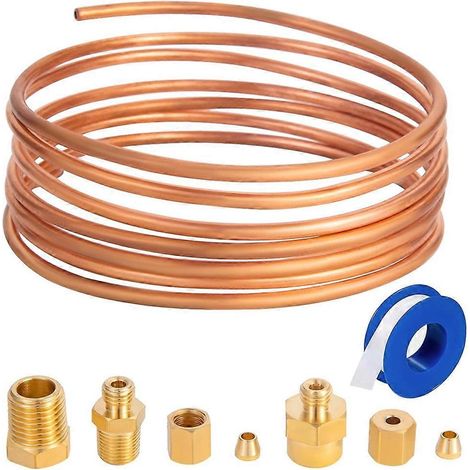 72-Zoll-Öldruckmessgerät-Schlauchsatz, Satz Kupferrohr mit 1/4 Zoll x 1/8 Zoll NPT, 1/8 Zoll NPT-Außengewinde (1/5)