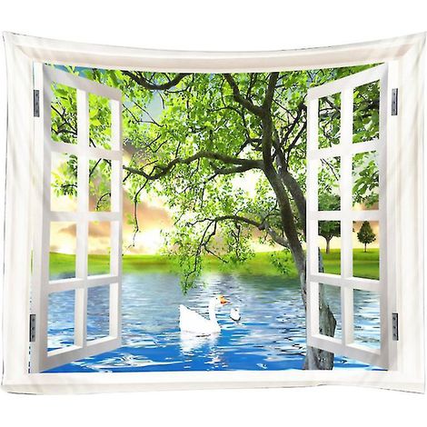 1 tapisserie représentant un paysage lacustre (1/3)