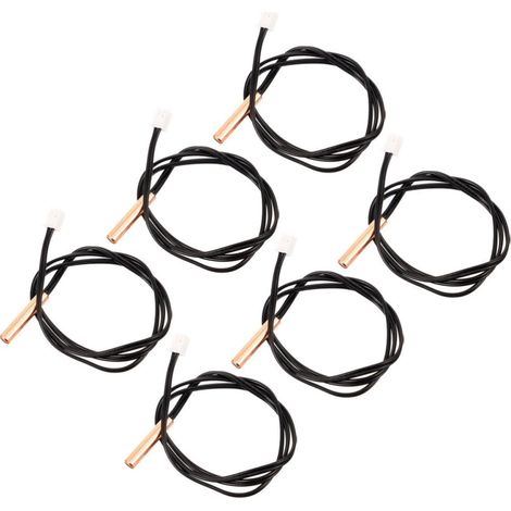 Capteur Transmetteur de Température à Thermistance 10k en Cuivre pour Climatisation, 6pcs, Installation Facile et Surveillance Précise pour Contrôle de Température été Vacances (1/5)
