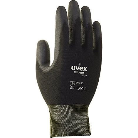 UVEX 60248 7 UNIPUR 6639 GANTS DE SÉCURITÉ, TAILLE: 7, NOIR