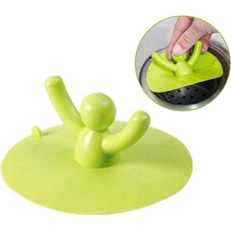 Coperchio antiodore per scarico di cucina, bagno e vasca da bagno (verde). (1/4)