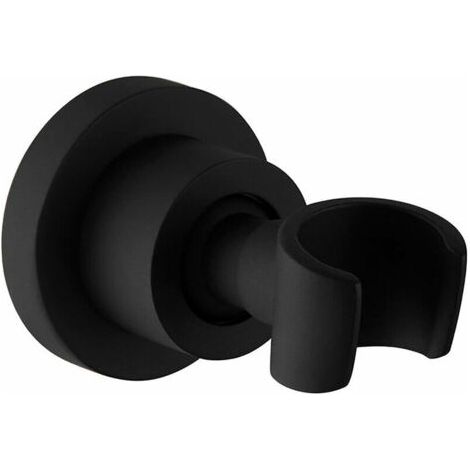 Support de Douche en Acier Inoxydable Noir - Montage Mural, Rotatif à 360°, pour Pommeau de Douche à Main (1/4)