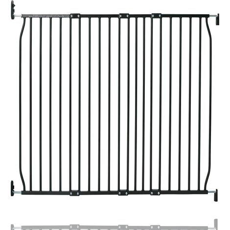 Safetots Eco Screw Fit Baby Gate, Black, 120cm - 130cm, Stair Gate for Toddler and Baby, Screw Fit Safety Barrier