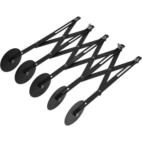 Coupe-pâtisserie, coupe-pâtisserie rétractable en acier inoxydable poli avec rouleau à pâtisserie réglable, convient aux pâtisseries et aux pizzas (5 rouleaux à pâtisserie, 11 cm de long). (1/5)
