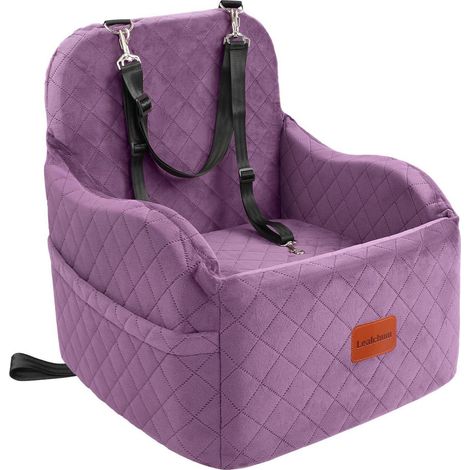 Hunde-Autositz für kleine/mittelgroße Hunde, weich, tragbar, waschbar, lila, Medium (1/5)