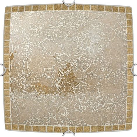 lampada da soffitto a tenore quadrato 2xe27 ambar mosaico 9x30x30 cm (1/2)
