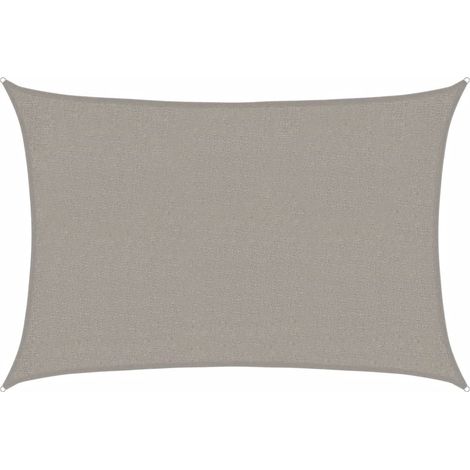 Voile d'ombrage  Voile de parasol 160 g/m² rectangulaire gris clair 2x3 m PEHD