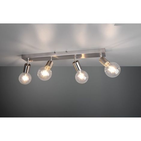 Spot plafond VANNES métal argent 4xE27 dimmable RL (1/3)